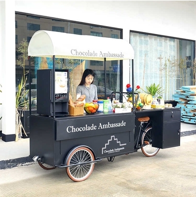 Legumi Materie prime Carrello di gelati Commerciale Raffreddatore triciclo Congelatore Carrello di biciclette