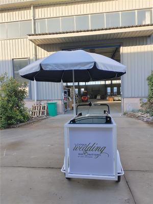 Snack Food Ice Cream Push Cart Triciclo attrezzature di cottura personalizzate con ruote