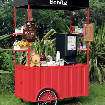 Camionetti alimentari per strada mobili Camionetti da caffè triciclo elettrico attrezzature per fast food