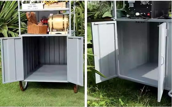 Carrello alimentare elettrico a tre ruote con funzionalità multifunzionale