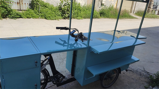 Consegna di fast food Carro con triciclo mobile con pannelli solari