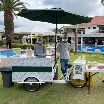 Cesto anteriore e tavolo da lavoro Motorbike elettrico per il trasporto mobile di cibo