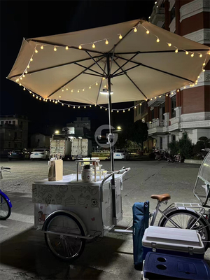 Camionetti mobili per biciclette per cibo Camionetti per biciclette per noccioline Camionetti alimentari per snack con e Camionetti mobili per hot dog