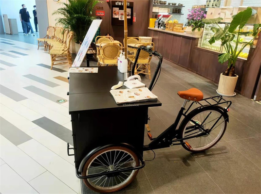 250*124*135cm Applicazione per la conserveria Caffè cibo carrello triciclo con carico e capacità