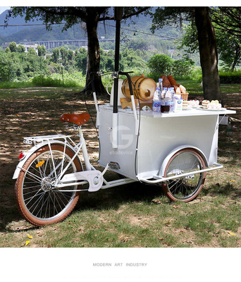 250*124*135cm Applicazione per la conserveria Caffè cibo carrello triciclo con carico e capacità