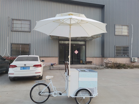 220V/380V Voltage Bike Trailer Cart per la vendita di gelati e frutta fresca
