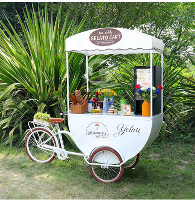 Bici di caffè a 3 ruote ad alta produttività per chioschi mobili di caffè e tè a bolla