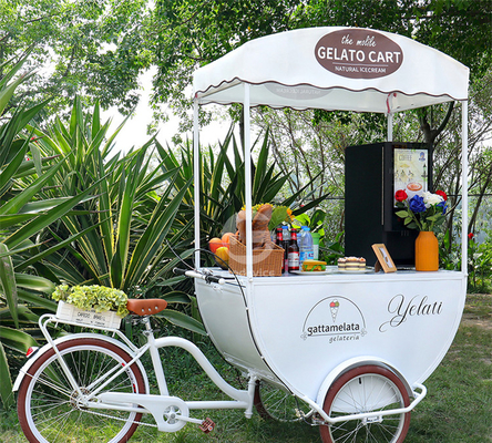 Bici di caffè a 3 ruote ad alta produttività per chioschi mobili di caffè e tè a bolla