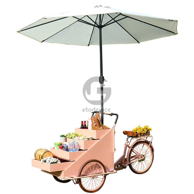 Impianto di trasformazione di ortaggi carrello di bicicletta per caffè mobile con L200.00cm*W95.00cm*H110.00cm
