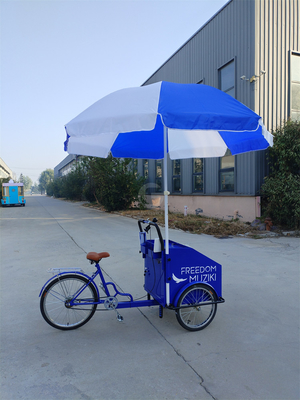 3 Wheel Street Mobile Fast Food Vending Bike Cart con attrezzature di cottura personalizzate