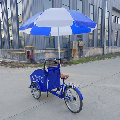 Tricycle Street Mobile Fast Food Vending Bike Cart con attrezzature di cottura personalizzate
