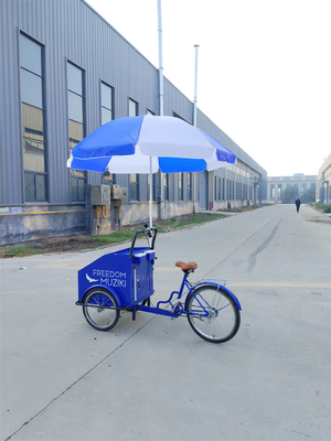 Tricycle Street Mobile Fast Food Vending Bike Cart con attrezzature di cottura personalizzate