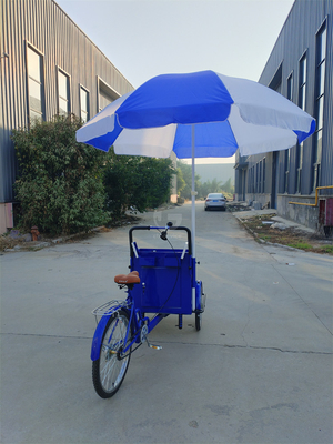 Tricycle Street Mobile Fast Food Vending Bike Cart con attrezzature di cottura personalizzate