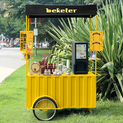 Mercato Mobile Ice Cream Street Cart con personalizzazione del sistema idrico e tensione