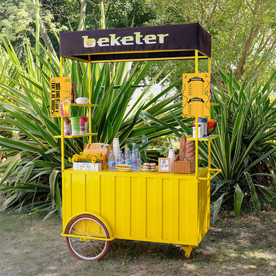 110v/220v Voltage Outdoor Fast Food Kiosk Ice Cream Bike per vendite di snack all'aperto
