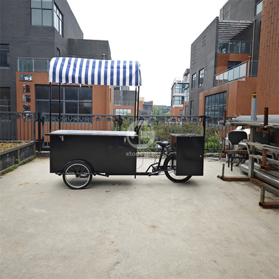 Ristorante Beautiful Design Display Decorativo 110*70cm Tricycle Food Cart con ombrello