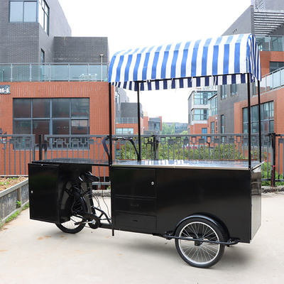 110*70cm Bicicola a ruote per 1-2 persone Consegna di cibo per strada Crepe Trailer Tricycle Cart