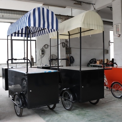 110*70cm Bicicola a ruote per 1-2 persone Consegna di cibo per strada Crepe Trailer Tricycle Cart