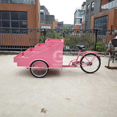 Carrello di vendita alimentare personalizzato per frutta e fiori ad alta produttività su triciclo di strada