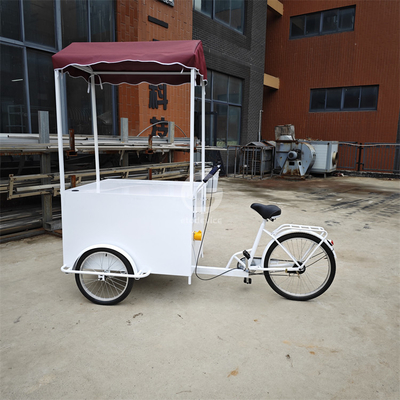 Camione di cibo per strada all'aperto Miglior Mobile Cargo Bicicletta elettrica 3 ruote Triciclo con cestino anteriore