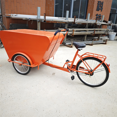 Bicicletta di vendita di cibo per viaggi all'aperto convenientemente progettata con triciclo di carico personalizzato