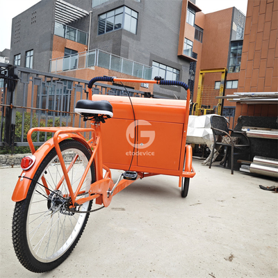 Europe Street Cargo Bike Cart vending mobile con deposito caffè triciclo elettrico