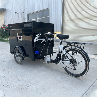 Carrello per biciclette in vendita all'aperto con spazio per il carico e costruzione in acciaio inossidabile 304