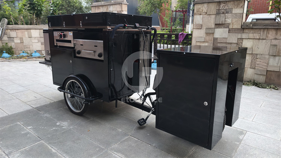 Carrozze di cibo per strada Carrozze di crêpe e biciclette mobili a tre ruote per impianti di produzione