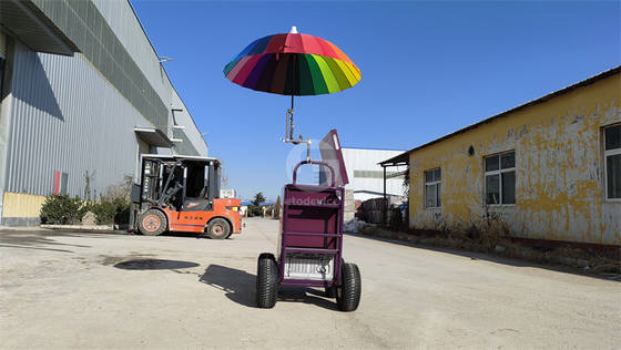 Piccolo carrello vetrina con funzione di raffreddamento carrello di rimorchio personalizzato in qualsiasi colore