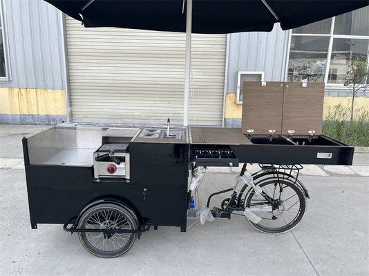 220V/110V Cartone a tre ruote OEM Caffè Ripiegabile Strada triciclo waffle crepe Cargo Bike