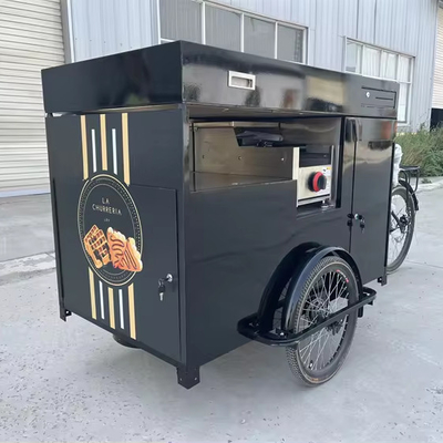 Triciclo mobile pieghevole personalizzato per il fast food per la vendita di snack di carico standard dell'UE