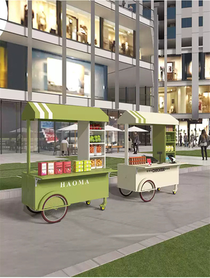 Carrello a mano per il commercio di cibo di strada attrezzature opzionali macchina per gelati