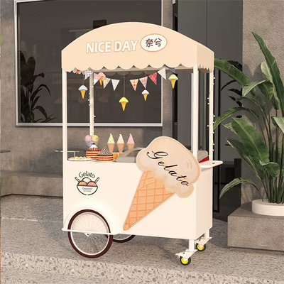 Carrello di vendita a mano per impianti di trasformazione della carne Carrello di gelato mobile