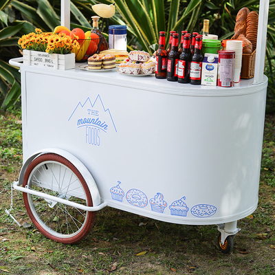 Bicicletta per il caffè carrello di spinta triciclo personalizzabile per il Mobile Cafe