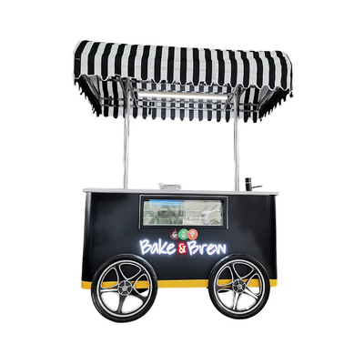 Nuovo stile Carrello mobile di gelato duro con luce a LED Italia Carrello gelato Carrello di gelato di buona qualità Carrello con CE