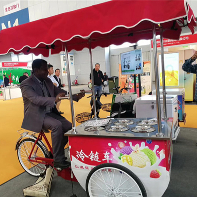 Vendita di fabbrica Hand Push gelato Popsicle Cart cibo Vending bicicletta