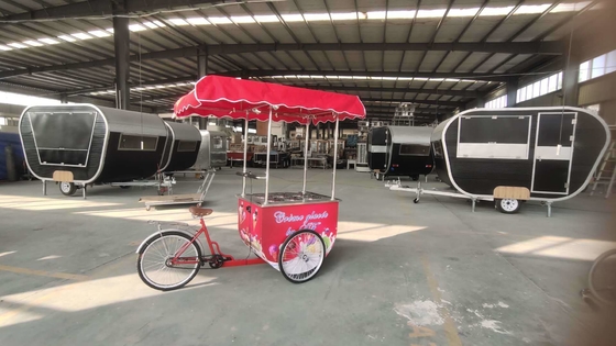 Vendita di fabbrica Hand Push gelato Popsicle Cart cibo Vending bicicletta