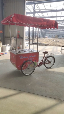 Vendita di fabbrica Hand Push gelato Popsicle Cart cibo Vending bicicletta