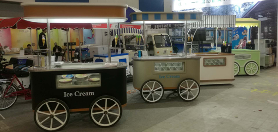 Carrello di ghiaccio con tendaggio Carrello di ghiaccio mobile con ruote in vendita