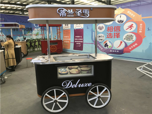 Carrello di ghiaccio con tendaggio Carrello di ghiaccio mobile con ruote in vendita