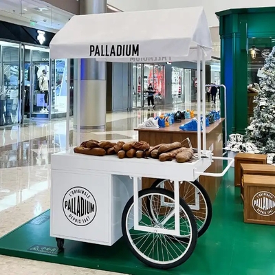 Camioncini di gelato per strada di piccola taglia di acciaio inossidabile per la vendita