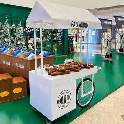 Camioncini di gelato per strada di piccola taglia di acciaio inossidabile per la vendita