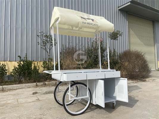 Camioncini di gelato per strada di piccola taglia di acciaio inossidabile per la vendita