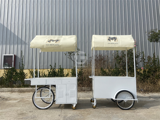 3 ruote Cargo Bike Street Food Delivery Bike Crepe Trailer High Standard Ice Cream Coffee Push Cart
