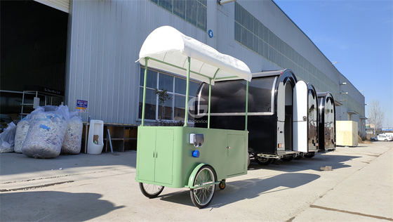 rimorchio in concessione veloce camion di cibo chiosco di strada elettrico carrello per crepe mobile caffè per crepe bici carrello per cibo design