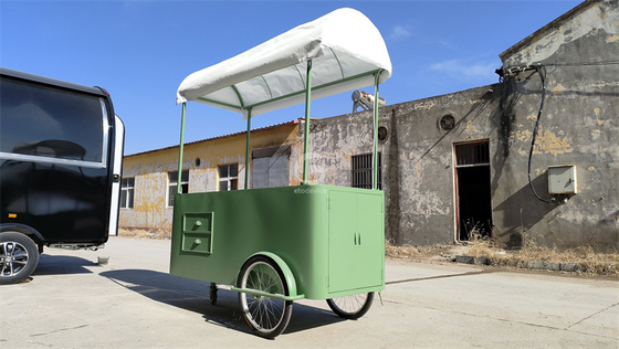 Food Truck Camper Mini Square Hamburger Pizza BBQ Fast Food Camper gelato bicicletta bicicletta carrello in vendita