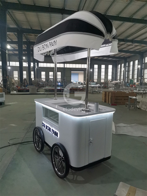 Applicazione popolare di autunno Gelato Cart Italian Ice Cream Cart Con CE