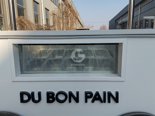 Applicazione popolare di autunno Gelato Cart Italian Ice Cream Cart Con CE