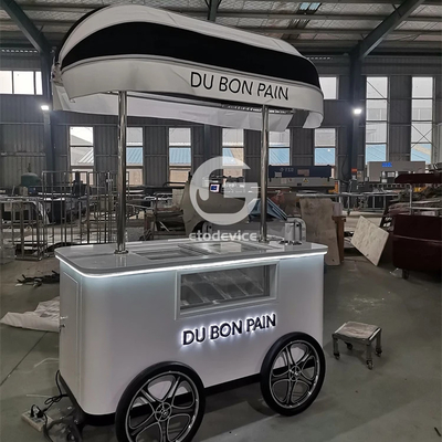 Cartone di visualizzazione Gelato Carro di gelato duro con due ruote