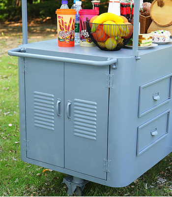 Prezzi economici Food Concession Stand Street carrello venditore mobile a mano con tendone per lo stoccaggio